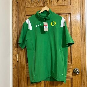 Nike Oregon Ducks Green Half-Zip Athletic Pullover with White Accents